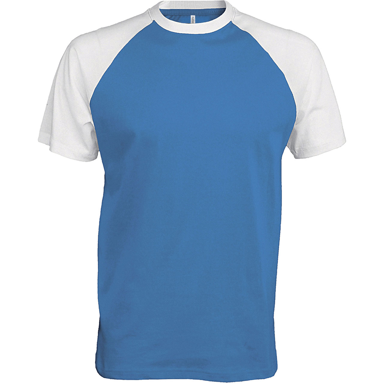 T-shirt Kariban Baseball in aquablauw/wit (01.01.0013)
