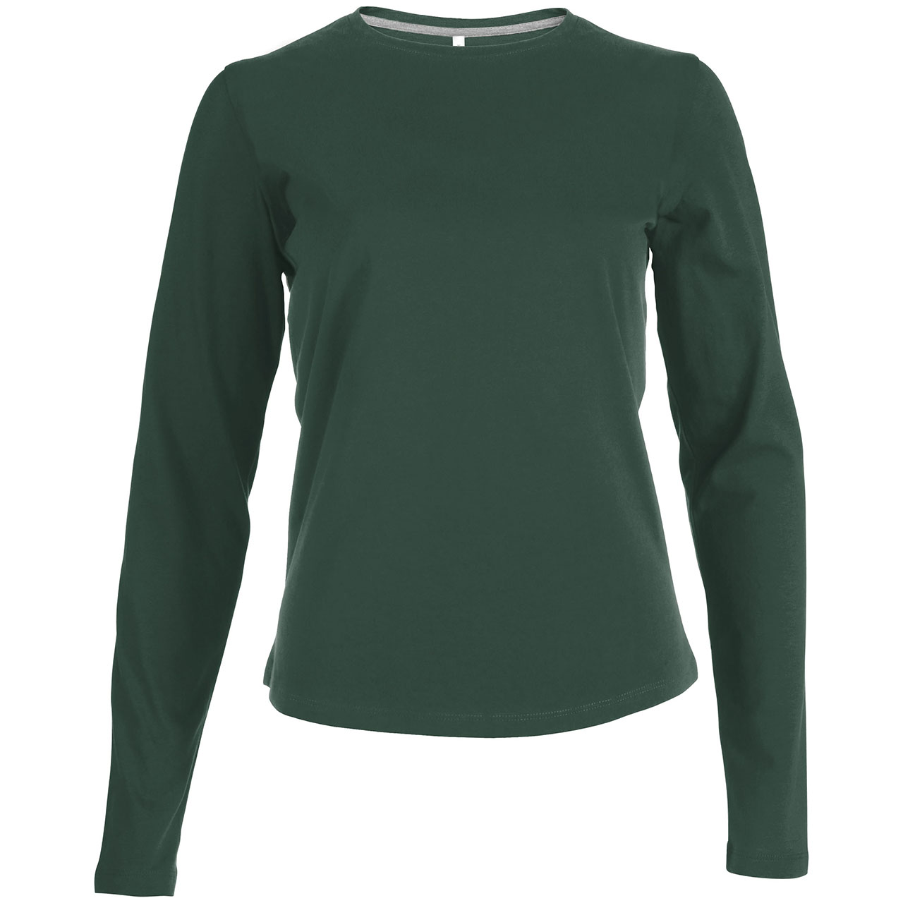 T-shirt Kariban Crew Neck LM Dames in bos groen (01.01.0027)
