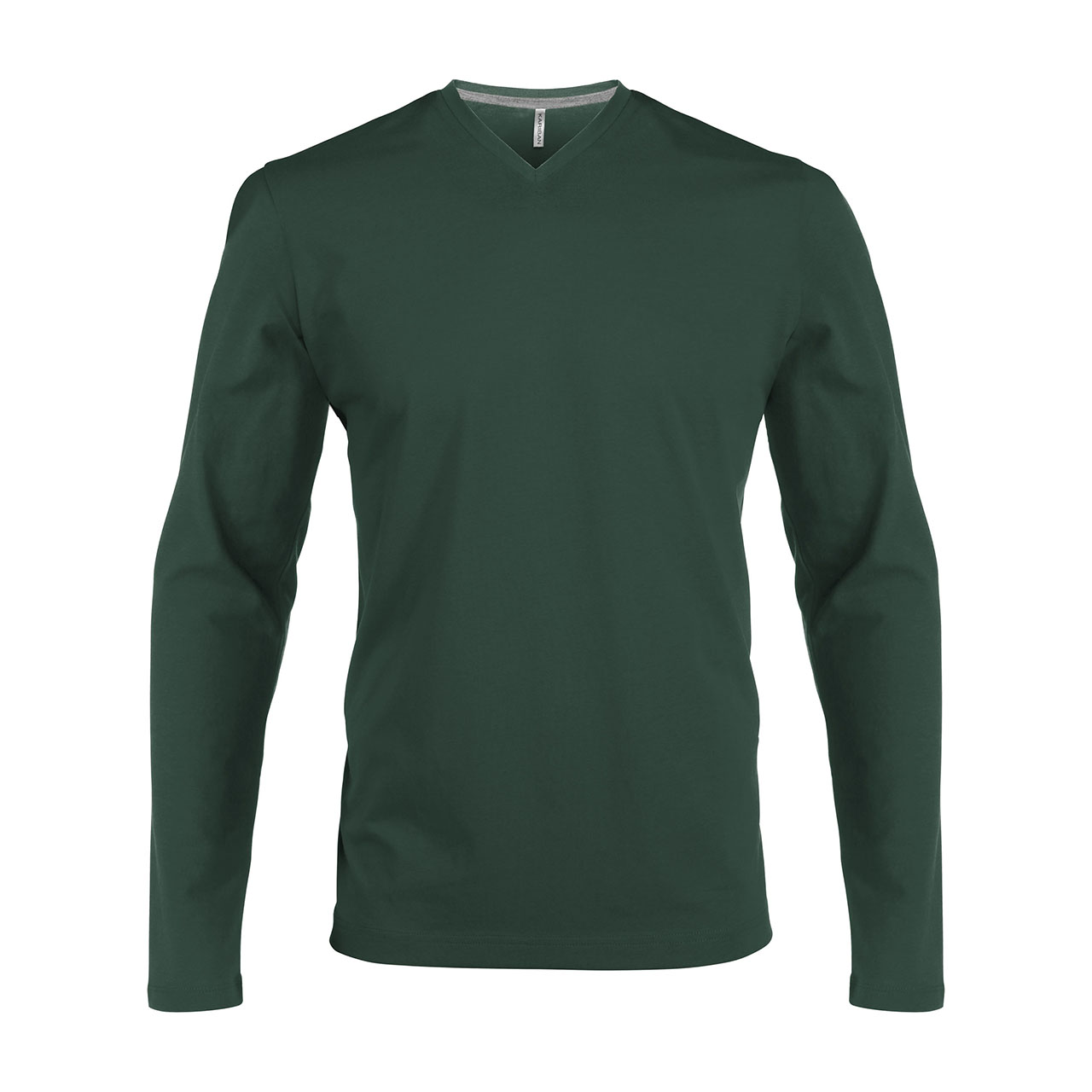 T-shirt Kariban V-neck LM Heren in bos groen (01.01.0030)