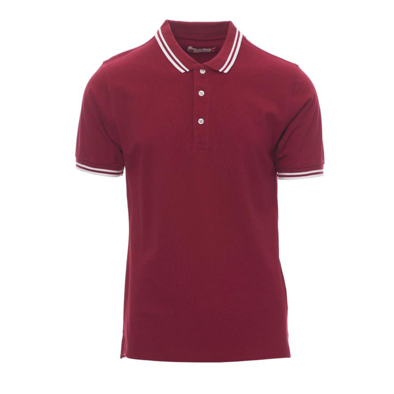 Polo Skipper man in bordeaux/wit (01.02.0063)