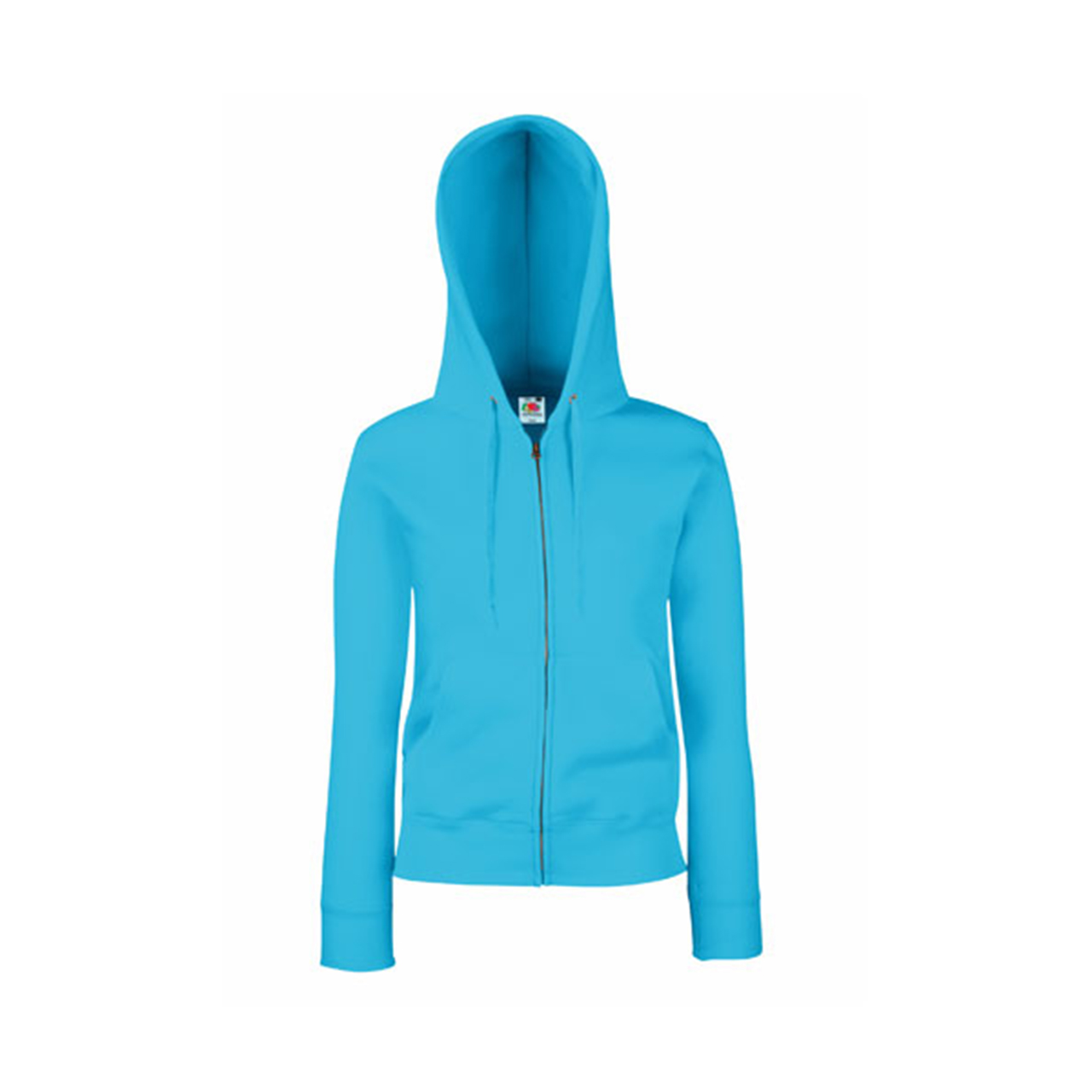 Sweater Fruit of the Loom Lady-Fit Premium Hooded Sweat Jacket in azuur (01.04.0016)
