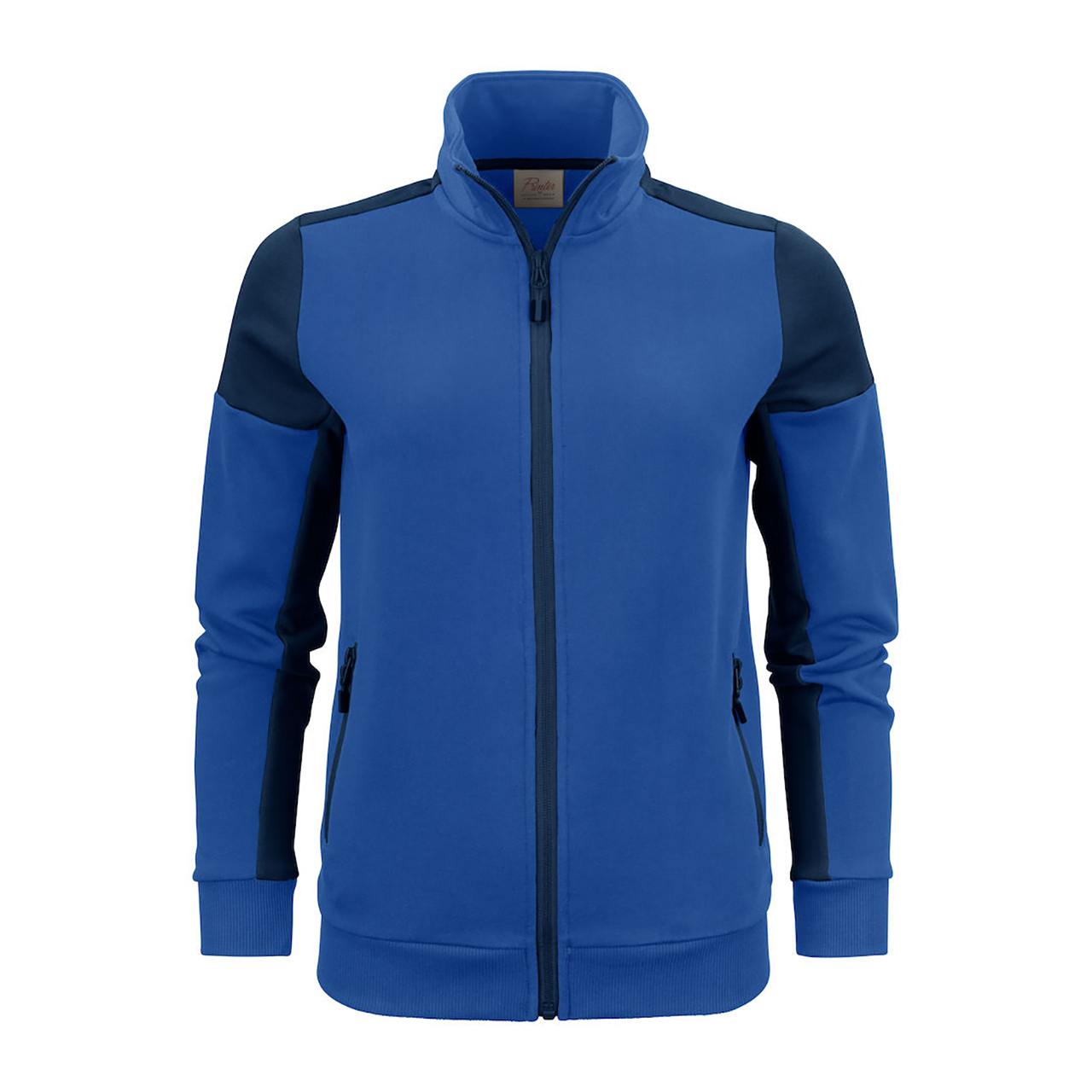 Sweater met rits Prime T dames in kobalt/marine (01.04.0065)