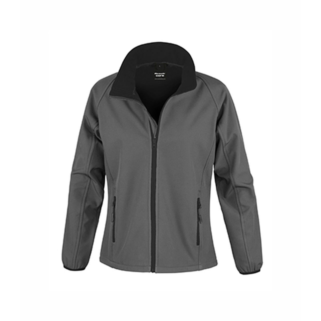 Softshell Jas Result Core Printable Dames in antraciet/zwart (01.06.0051)