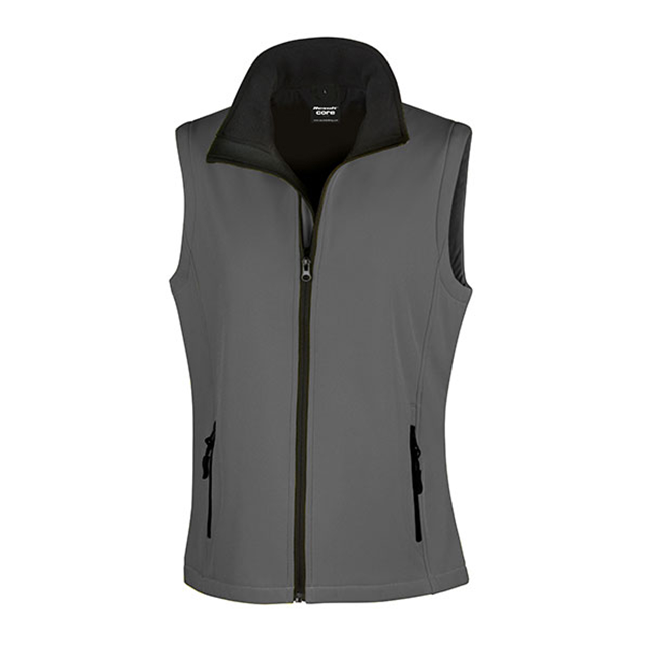 Bodywarmer Softshell Result Core Printable Dames in antraciet/zwart (01.07.0013)