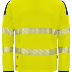 6108 Signalisatiesweater ronde hals EN ISO 20471 klasse 3 in geel/marine (01.09.0060)