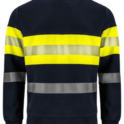 6129 Signalisatiesweater EN ISO 20471 klasse 1 in geel/marine (01.09.0066)