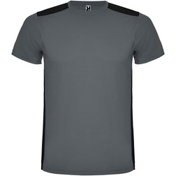 Detroit sportshirt met korte mouwen voor kinderen in ebbenhout-zwart (01.10.1510)