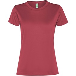 Slam sport t-shirt voor dames met korte mouwen in bessenrood (01.10.1512)