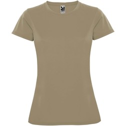 Montecarlo sportshirt met korte mouwen voor dames in donkerzand (01.10.1521)