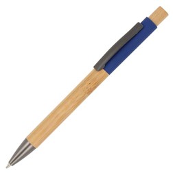 Balpen Madrid bamboe in donkerblauw (02.01.0139)