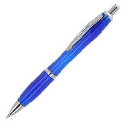 Balpen Hawaii transparant Ocean Bound Plastic in transparant/blauw (02.01.0140)