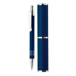 Balpen in koker in donkerblauw (02.01.0187)