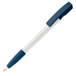 Balpen Nash grip hardcolour in wit/donkerblauw (02.01.0189)