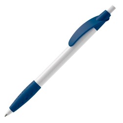Balpen Cosmo grip hardcolour in wit/donkerblauw (02.01.0226)