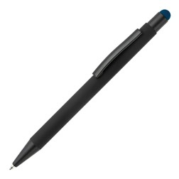 Balpen New York stylus metaal in zwart/donkerblauw (02.01.0233)