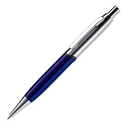 Balpen Nautilus metaal in blauw/zilver (02.01.0240)