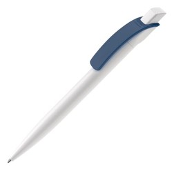 Balpen Cube hardcolour in wit/donkerblauw (02.01.0263)
