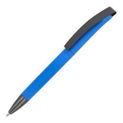 Balpen Vegas softtouch met metalen clip in blauw (02.01.0292)