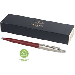 Parker Jotter gerecyclede balpen (blauwe inkt) in donkerrood (02.01.0311)