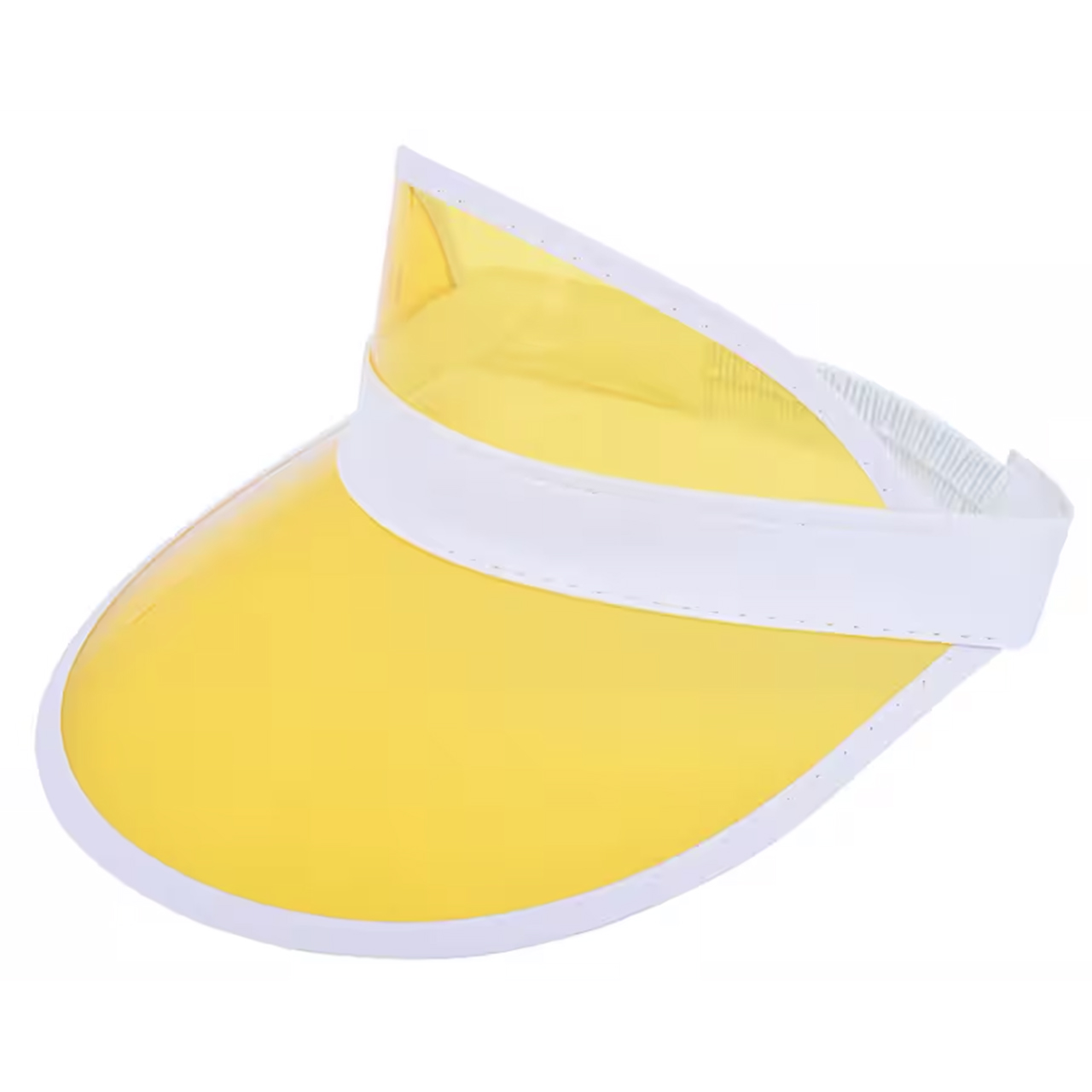 Zonneklep met pvc scherm in geel - mutsen & petten (02.04.0050)