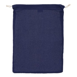 Herbruikbaar groente & fruit zakje OEKO-TEX® katoen 30x40cm in donkerblauw (02.05.0122)