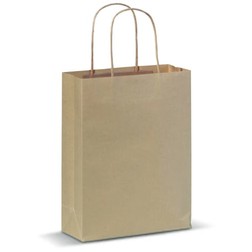 Papieren kraft tas 90g/m² 18x8x22cm in bruin (02.05.0135)