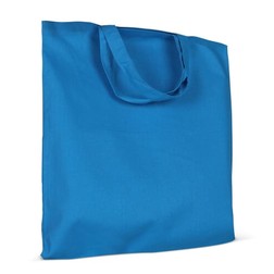 Schoudertas OEKO-TEX® gekleurd kort 140g/m² 38x42 cm in blauw (02.05.0141)