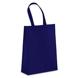 R-pet Draagtas gelamineerd non-woven 30 x 12 x 40cm 105g/m² in donkerblauw (02.05.0154)