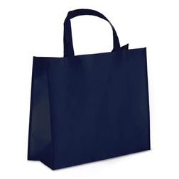 R-pet Draagtas gelamineerd non-woven 40 x 16 x 35cm 105g/m² in donkerblauw (02.05.0155)