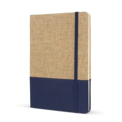 Notitieboek jute R-pet in donkerblauw - bureelbenodigdheden (02.06.0117)