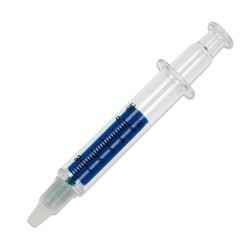 Markeerstift spuit in transparant/blauw (02.06.0161)