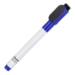 Whiteboardmarker met magneet en wisser in blauw - bureelbenodigdheden (02.06.0176)