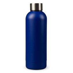 Dubbelwandige vacuüm fles met matte-look 500ml in donkerblauw (02.09.0100)
