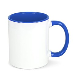 Mok subli Oslo gekleurde binnenkant & handvat 300ml in wit/blauw (02.09.0199)