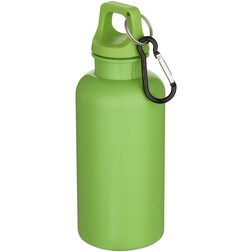 Oregon 400 ml effen waterfles van rcs gecertificeerd gerecycled plastic met karabijnhaak in appelgroen (02.09.0262)