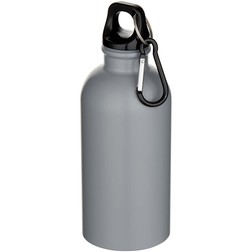 Oregon 400 ml matte rcs gecertificeerde enkelwandige roestvrijstalen waterfles met karabijnhaak in grijs (02.09.0266)