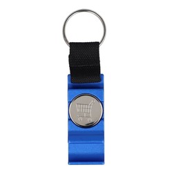 3-In-1 flesopener sleutelhanger in blauw (02.11.0042)